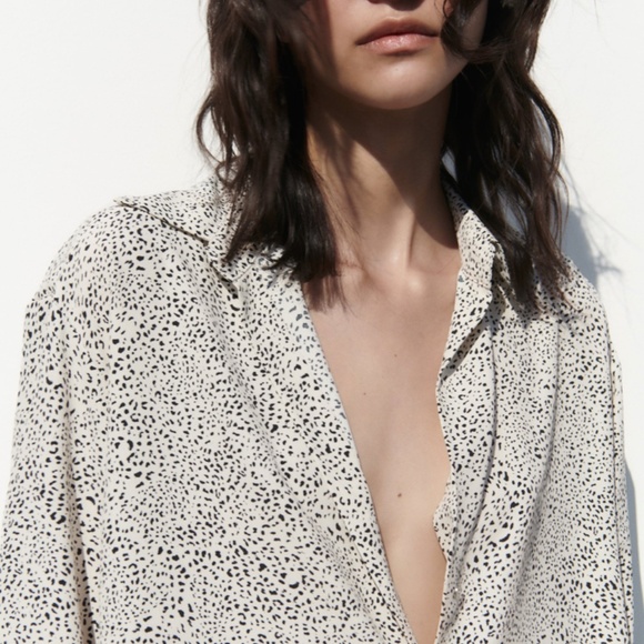 NWT Zara Oversized Animal Print Shirt - Picture 2 of 6